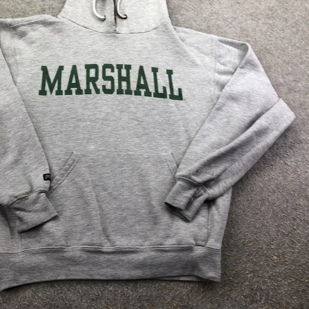 Vintage Marshall Thundering Herd Hoodie Mens Small Gray NCAA JanSport Sweatshirt